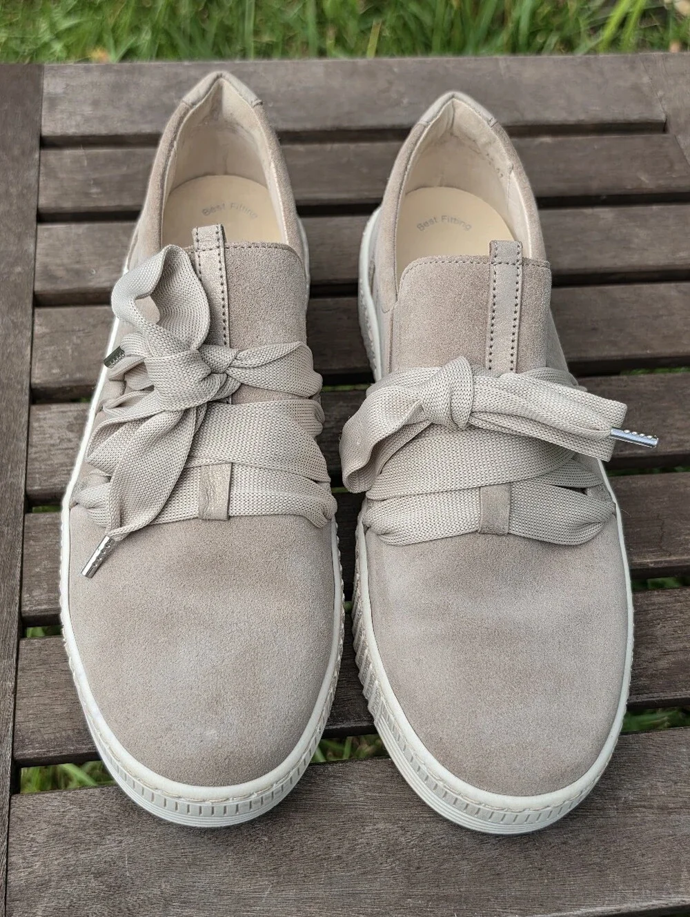 Gabor Bow Slip On Sneakers 7.5 Champagne